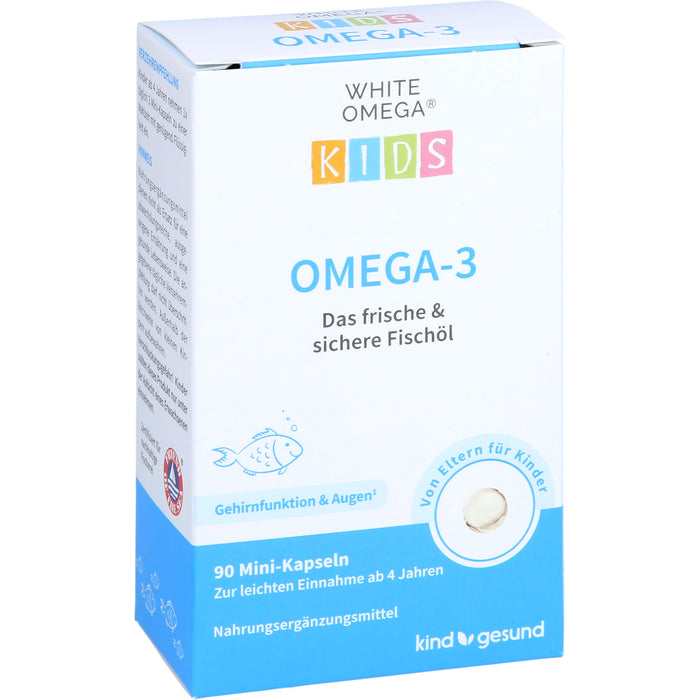 WHITE OMEGA Kids Reine Omega-3-Fischöl-Kapseln, 90 St. Kapseln