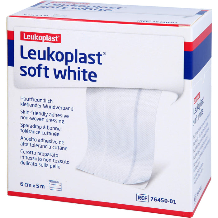 Leukoplast soft white Pflaster 6cm x 5m Rolle, 1 St PFL