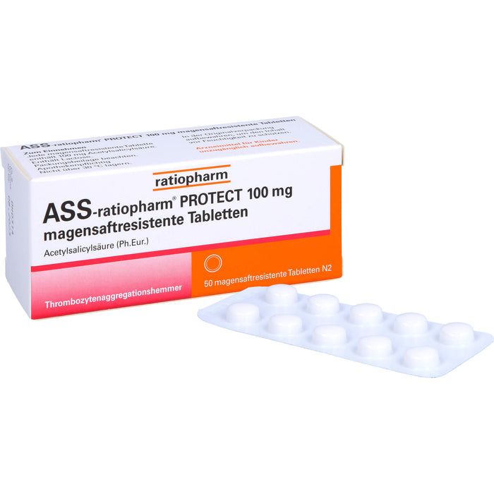 ASS-ratiopharm PROTECT 100 mg magensaftresistente Tabletten, 50 pc Tablettes