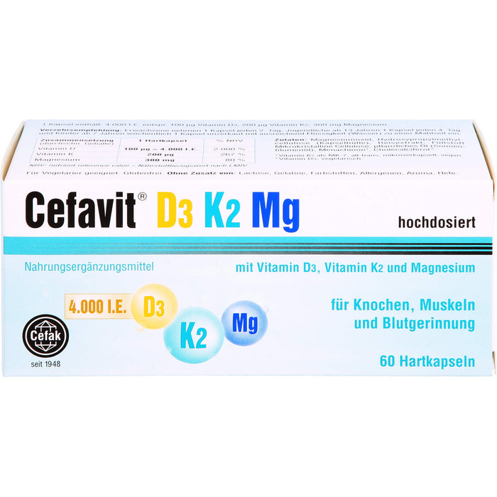 Cefavit D3 K2 Mg 4,000 I.E., 60 St HKP