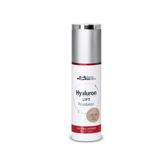 medipharma cosmetics Hyaluron Lift Foundation LSF30 soft nude mit Lifting-Effekt, 30 ml Cream