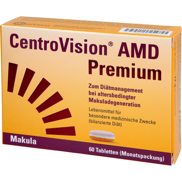 CentroVision AMD Premium Tabletten bei altersbedingter Makuladegeneration, 60 pcs. Tablets