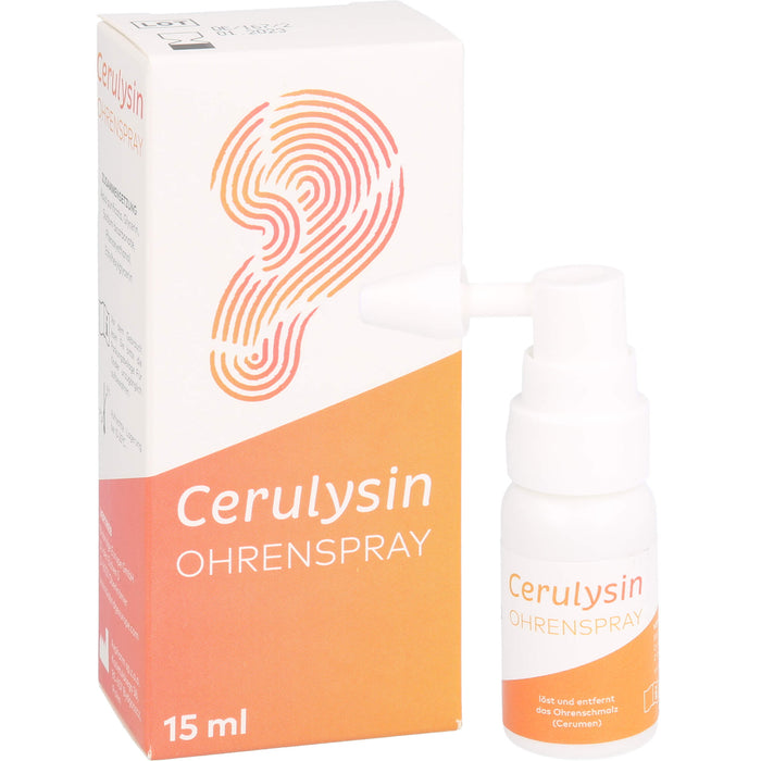 Cerulysin Ohrenspray zur regelmäßigen Reinigung des Ohres, 15 ml Lösung