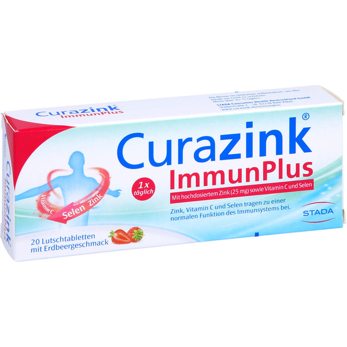 Curazink Immunplus Lutschtabletten Erdbeergeschmack, 20 pcs. Tablets