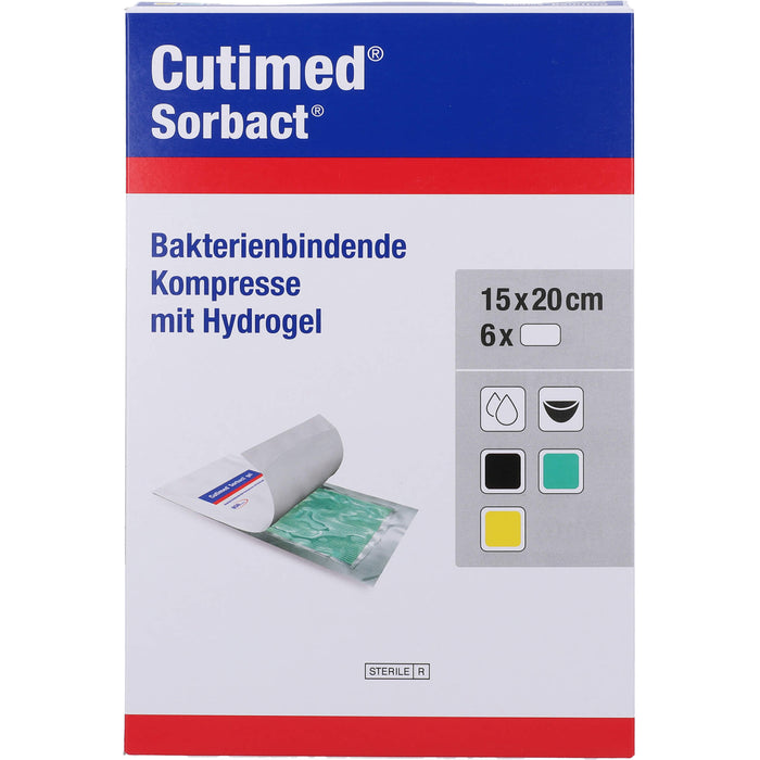 Cutimed Sorbact Gel Kompressen 15x20 cm, 6 St KOM