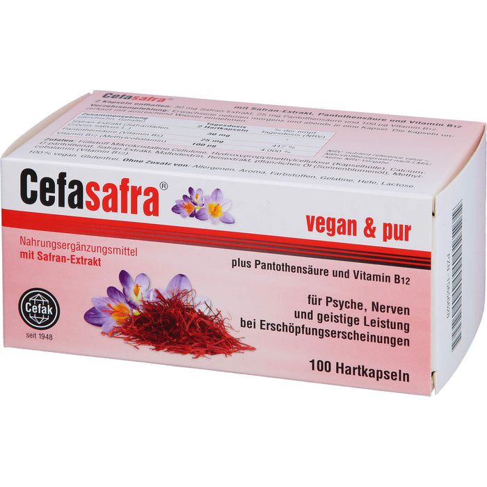 Cefasafra mit Safran-Extrakt Kapseln, 100 pcs. Capsules