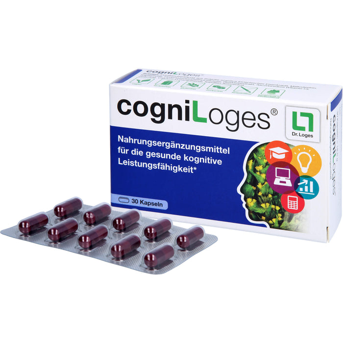 CogniLoges Kapseln zur Unterstützung der kognitiven Leistungsfähigkeit, 30 pcs. Capsules