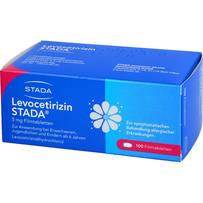 Levocetirizin STADA 5 mg Filmtabletten bei Allergien, 100 pcs. Tablets