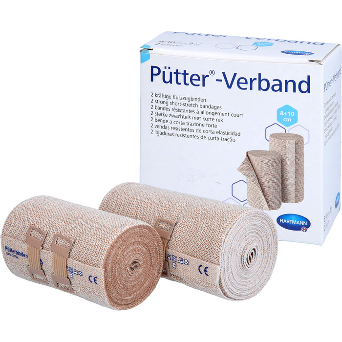 Pütter Verband 8 cm/10 cmx5 m, 2 St BIN