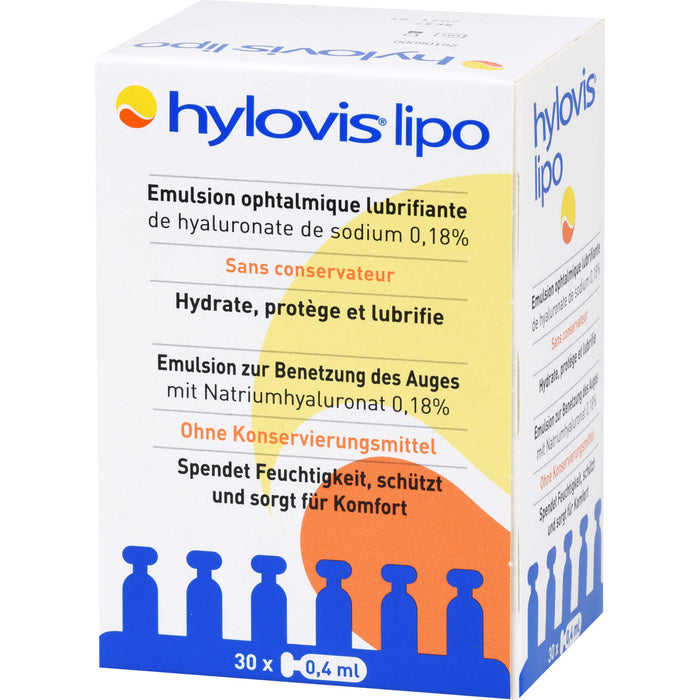 HYLOVIS LIPO, 30 pc Pipettes à dose unique