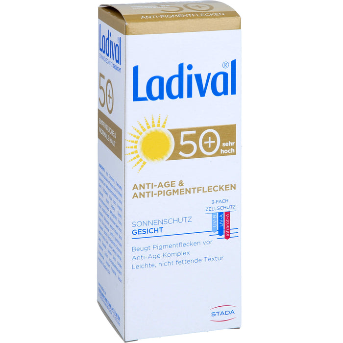 Ladival Anti-Age & Anti-Pigmentflecken 50+ Sonnenschutz Gesicht, 50 ml Creme