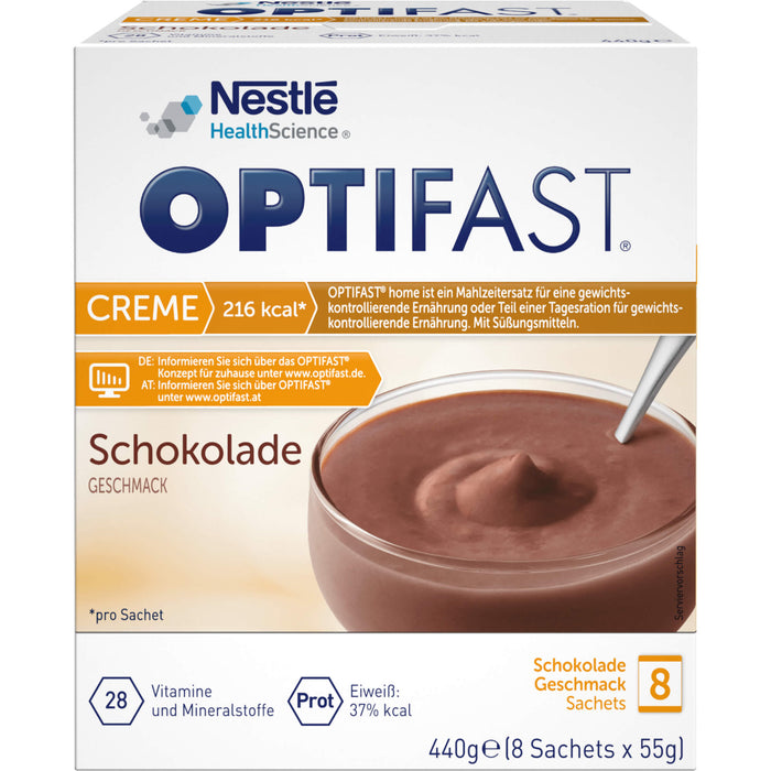 OPTIFAST Mahlzeitersatz für eine gewichtskontrollierende Ernährung Creme Schokolade, 8 pc Sachets