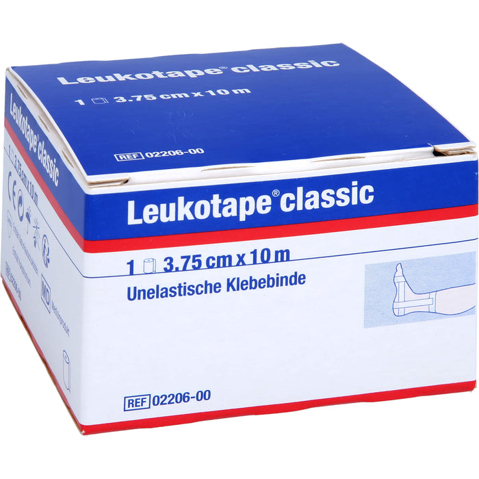 LEUKOTAPE Classic 3,75 cm x 10 m weiss unelastische Klebebinde, 1 pc pansement