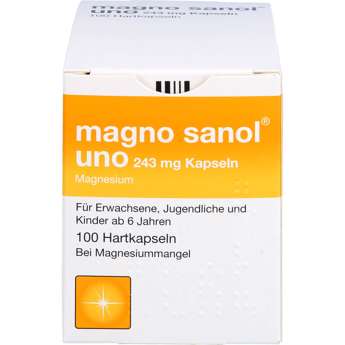 magno sanol uno 243 mg Kapseln bei Magnesiummangel, 100 pc Capsules