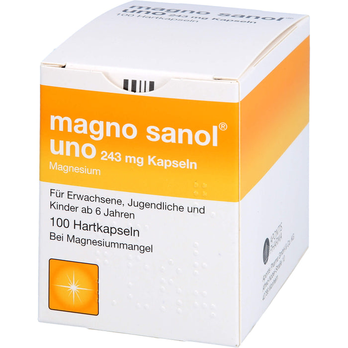 magno sanol uno 243 mg Kapseln bei Magnesiummangel, 100 St. Kapseln