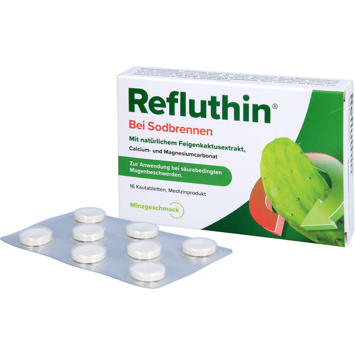 Refluthin bei Sodbrennen Kautabletten Minze, 16 pc Tablettes