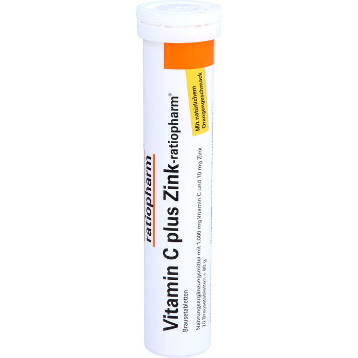 Vitamin C plus Zink-ratiopharm Brausetabletten, 20 pcs. Tablets