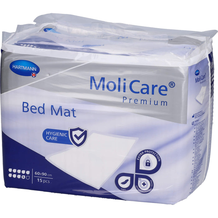 MoliCare Premium Bed Mat 9 Tropfen 60 x 90 cm saugstarke Bettschutzeinlagen, 15 pcs. underpads