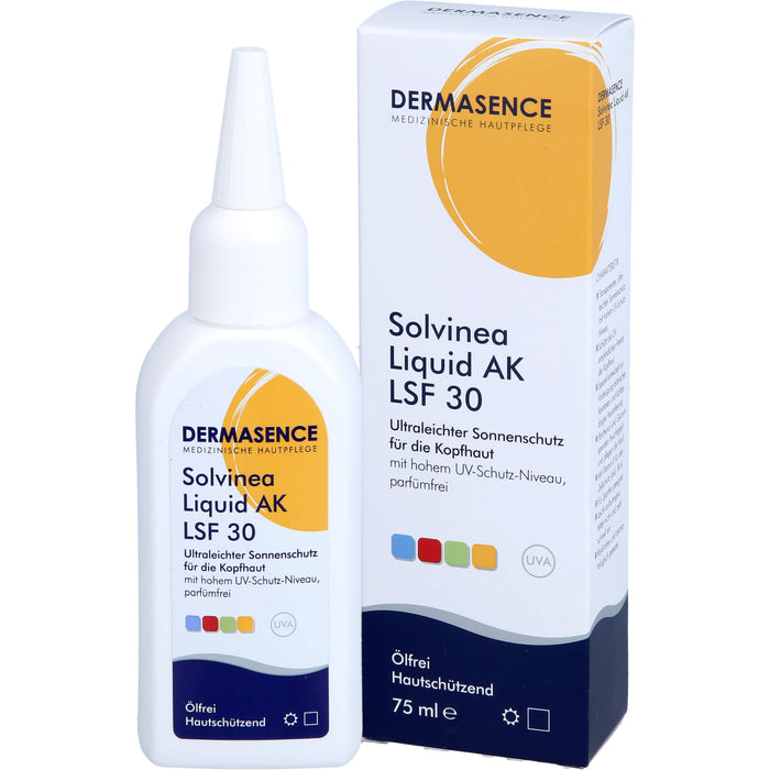 DERMASENCE Solvinea Liquid AK LSF 30, 75 ml Lösung