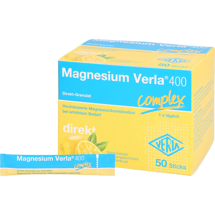 Magnesium Verla 400 complex Direkt-Granulat Sticks, 50 pc Sachets