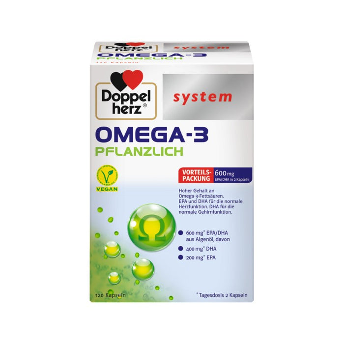 Doppelherz Omega-3 Pflanzlich system Kapseln, 120 pcs. Capsules