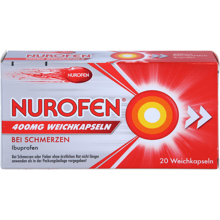 Nurofen 400 mg Weichkapseln bei Schmerzen, 20 St. Kapseln