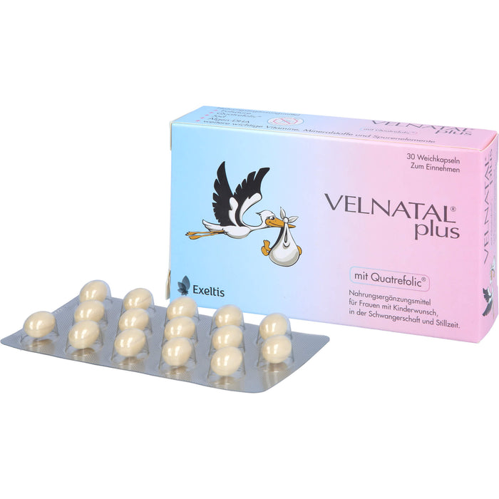 VELNATAL plus für Frauen mit Kinderwunsch Weichkapseln, 30 pcs. Capsules