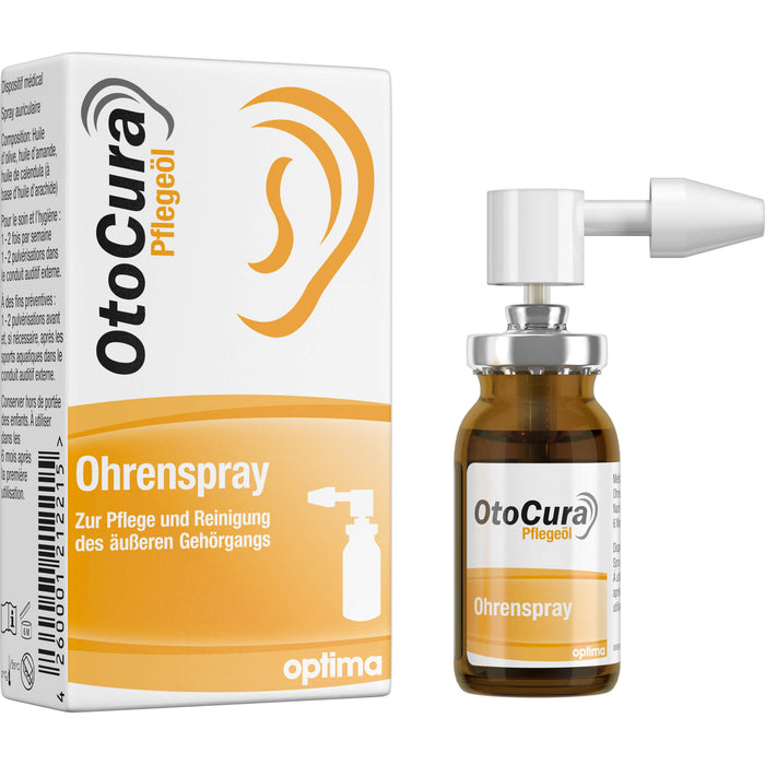 OtoCura Pflegeöl, Ohrenspray zur Pflege und Reinigung des äußeren Gehörgangs, 10 ml Solution