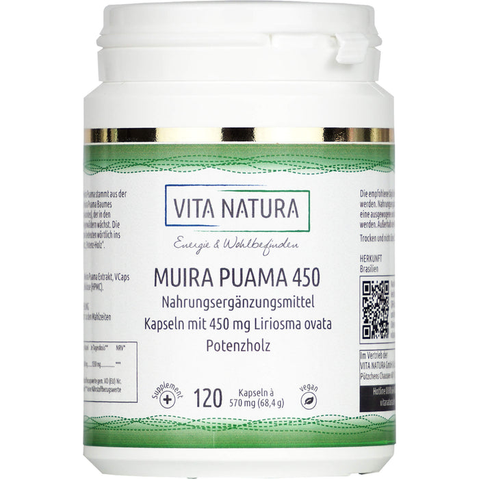 Muira Puama 450 mg Vegi-Kapseln, 120 St KAP