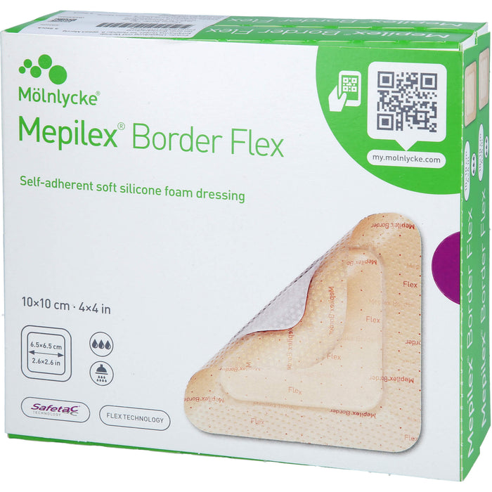 MEPILEX Border Flex Schaumverb.haftend 10x10 cm, 10 St VER