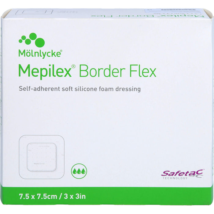 MEPILEX Border Flex Schaumverb.haftend 7,5x7,5 cm, 10 St VER