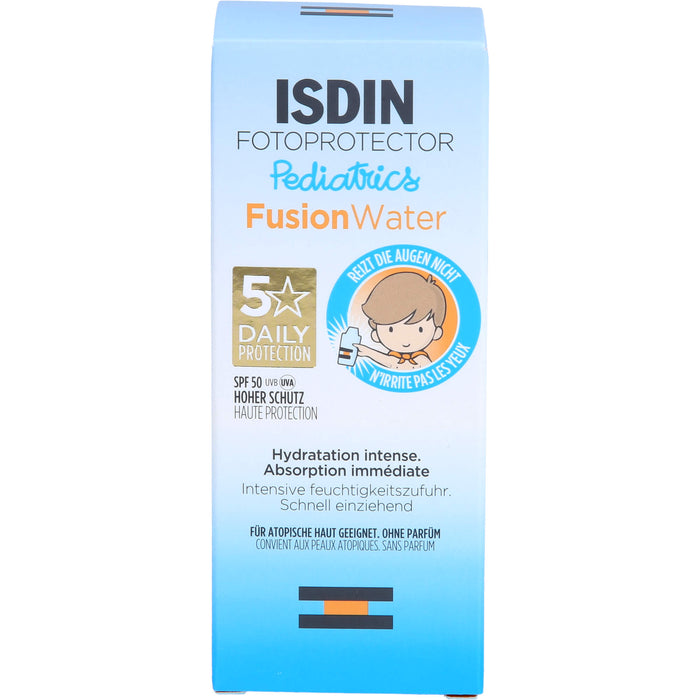 ISDIN Fotoprotector Pediatrics Fusion Water SPF 50 zum UV-Schutz und zur Pflege von Gesicht und Körper, 50 ml Creme