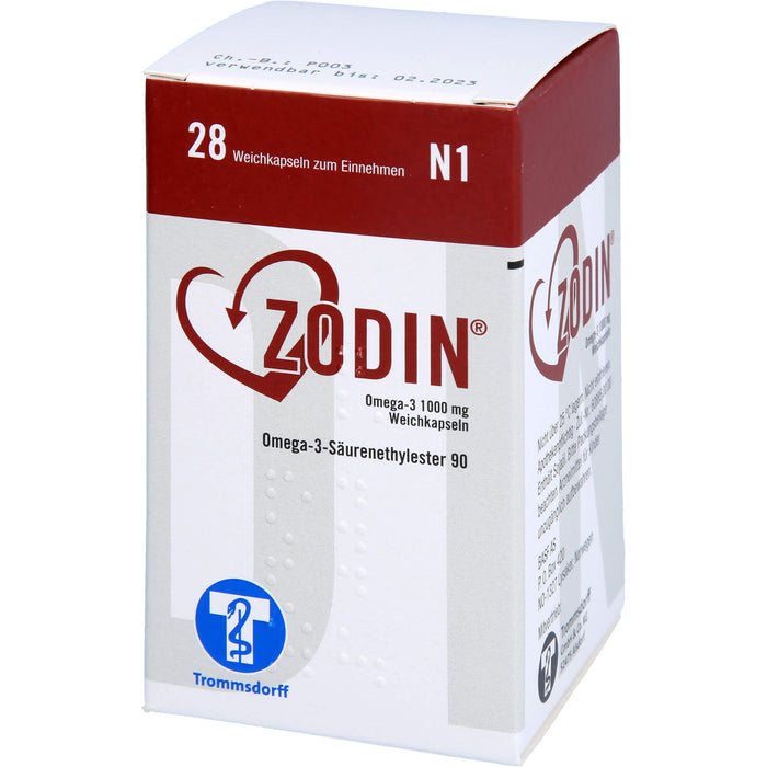 Zodin Omega-3 1000 mg Weichkapseln, 28 St WKA