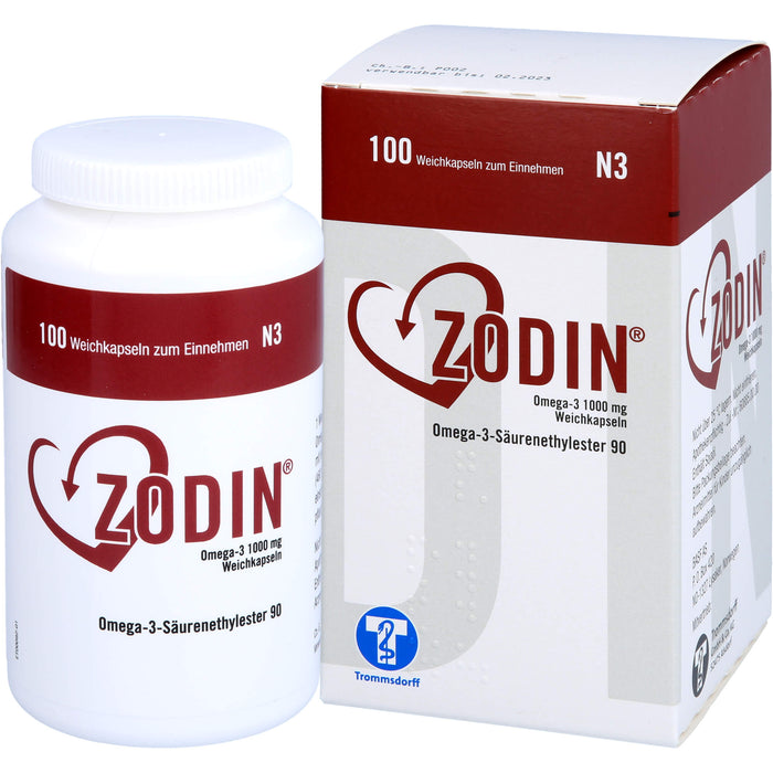 Zodin Omega-3 1000 mg Weichkapseln, 100 St WKA