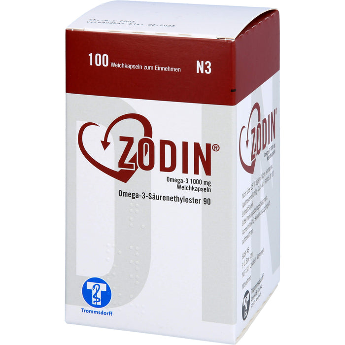 Zodin Omega-3 1000 mg Weichkapseln, 100 St WKA