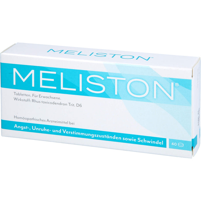 MELISTON Tabletten bei Angst-, Unruhe- und Verstimmungszuständen sowie Schwindel, 40 pc Tablettes