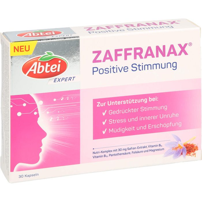 Abtei Expert ZAFFRANAX Positive Stimmung Kapseln, 30 St. Kapseln