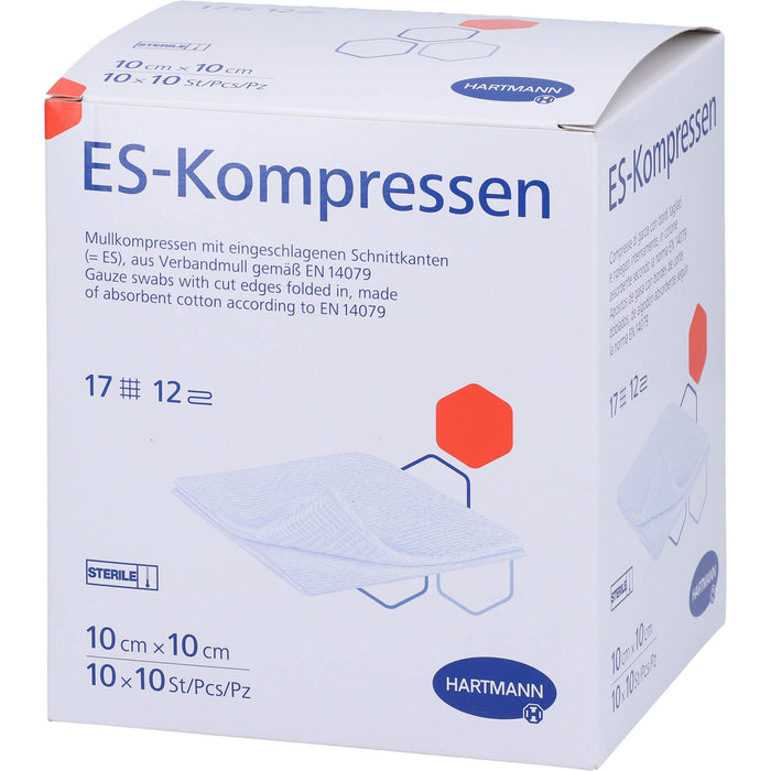 ES-KOMPRESSEN steril 10x10 cm Grosspackung, 10X10 St KOM