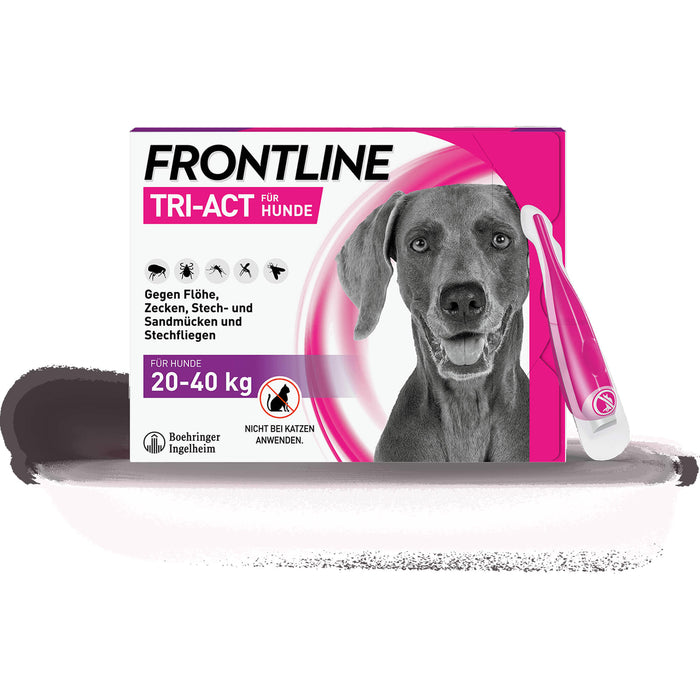 FRONTLINE TRI-ACT Lösung gegen Zecken, Flöhe und fliegende Insekten beim Hund (20-40kg), 3 pcs. Pipettes