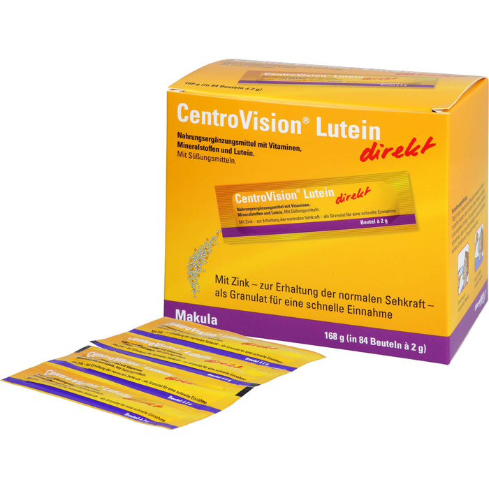CentroVision Lutein direkt Granulat zur Erhaltung normaler Sehkraft, 84 pcs. Sachets