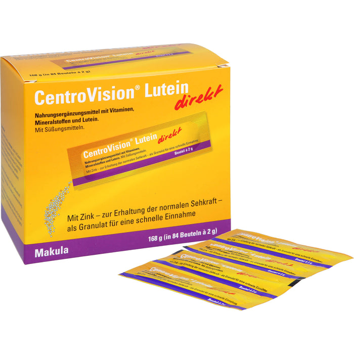 CentroVision Lutein direkt Granulat zur Erhaltung normaler Sehkraft, 84 pc Sachets