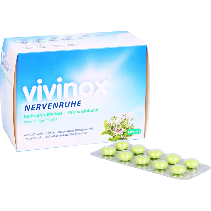 vivinox Nervenruhe Beruhigungsdragees, 100 pc Tablettes