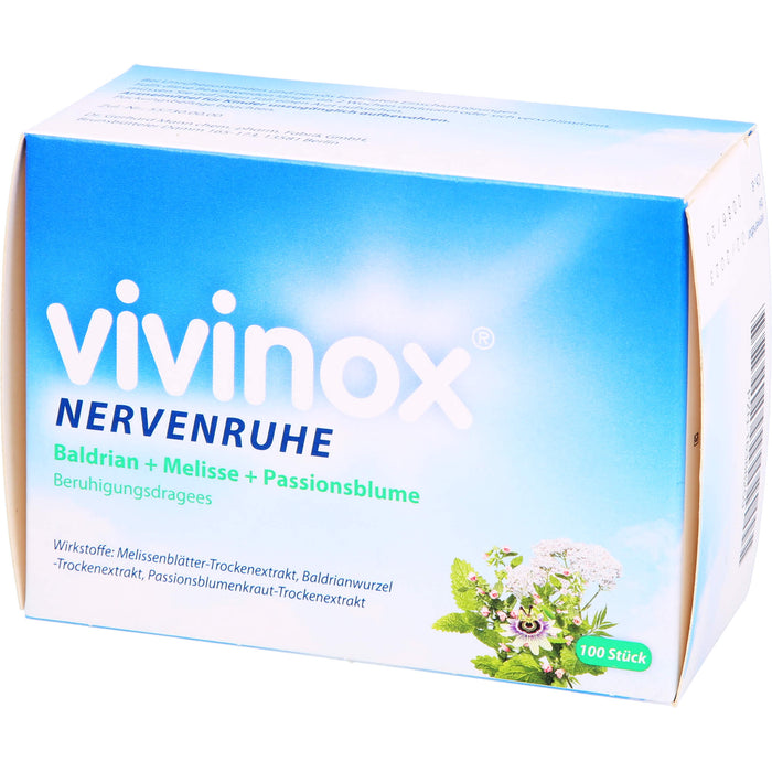 vivinox Nervenruhe Beruhigungsdragees, 100 St. Tabletten