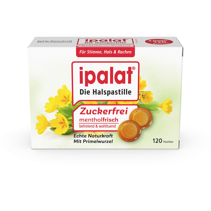 Ipalat Halspastillen zuckerfrei, 120 pc Pastilles