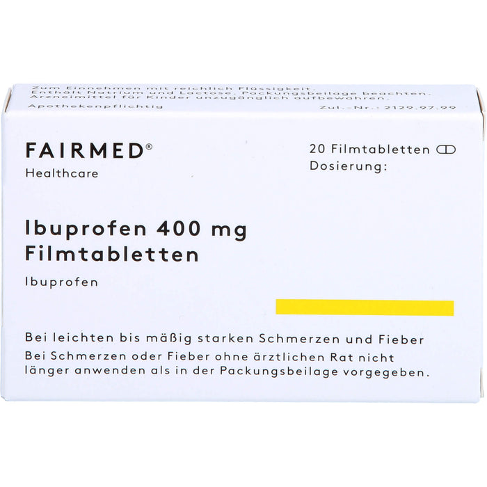 Fair-med Ibuprofen 400 mg Filmtabletten, 20 pcs. Tablets