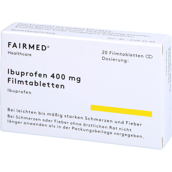 Fair-med Ibuprofen 400 mg Filmtabletten, 20 St. Tabletten