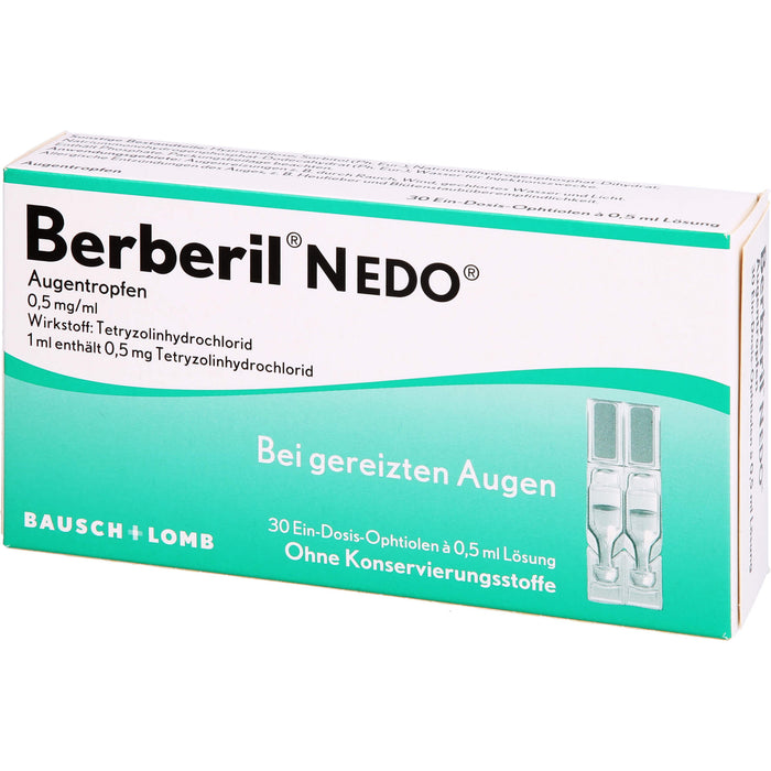Berberil N EDO Augentropfen bei gereizten Augen, 30 pc Pipettes à dose unique