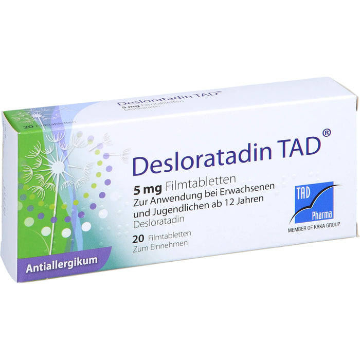 Desloratadin TAD 5 mg Filmtabletten, 20 pc Tablettes