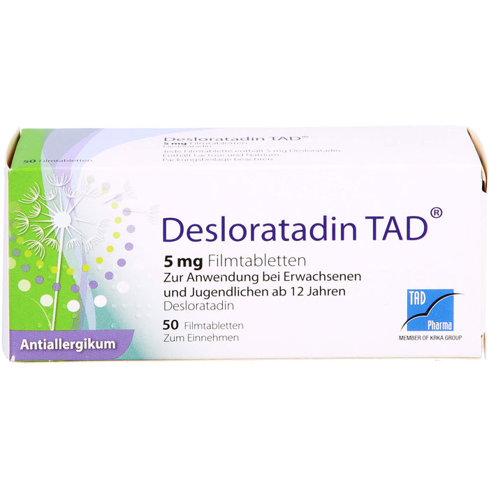 Desloratadin TAD 5 mg Filmtabletten, 50 pc Tablettes