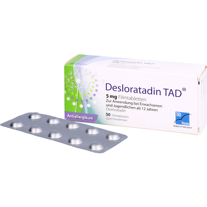 Desloratadin TAD 5 mg Filmtabletten, 50 pcs. Tablets